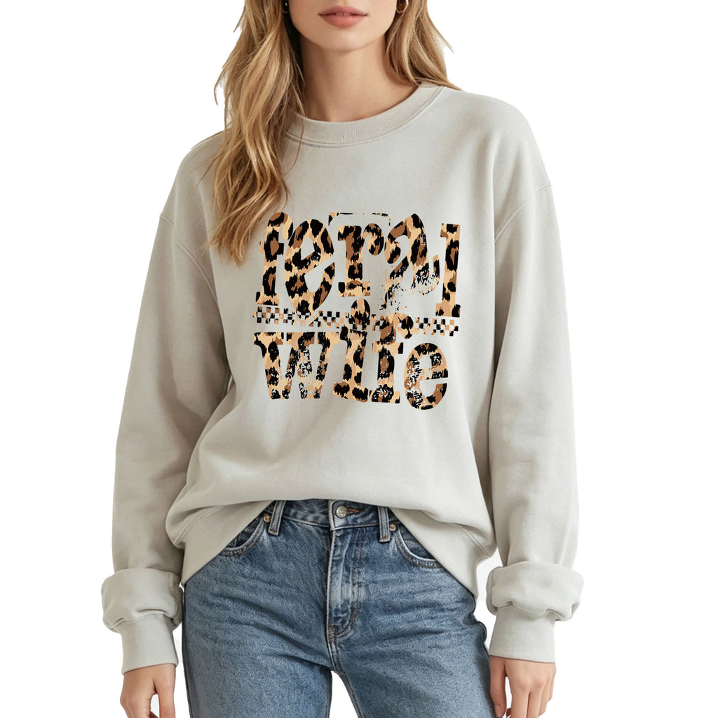 Feral Wife leopard print hoodie