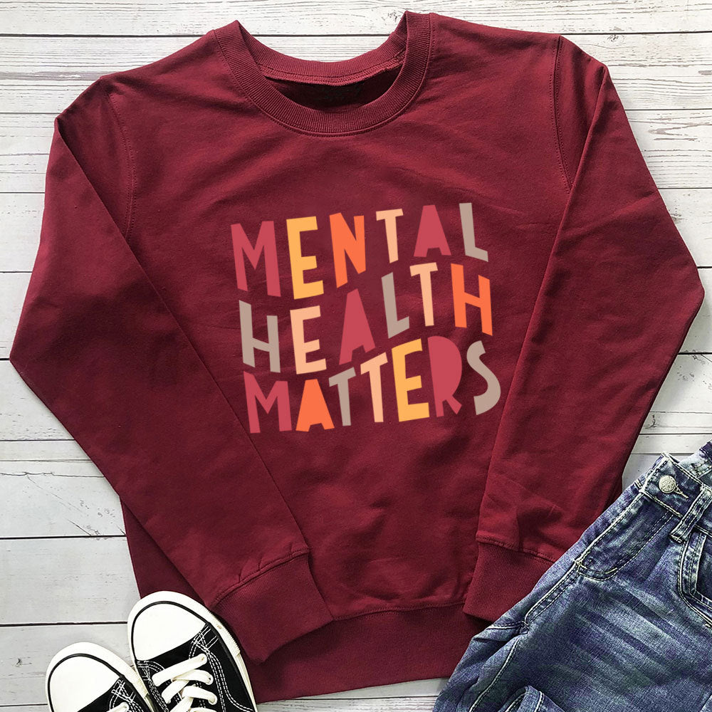 Letter printed long sleeved hoodie