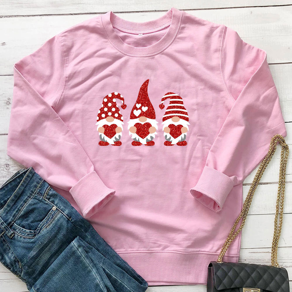 Printed round neck long sleeved sweatshirt