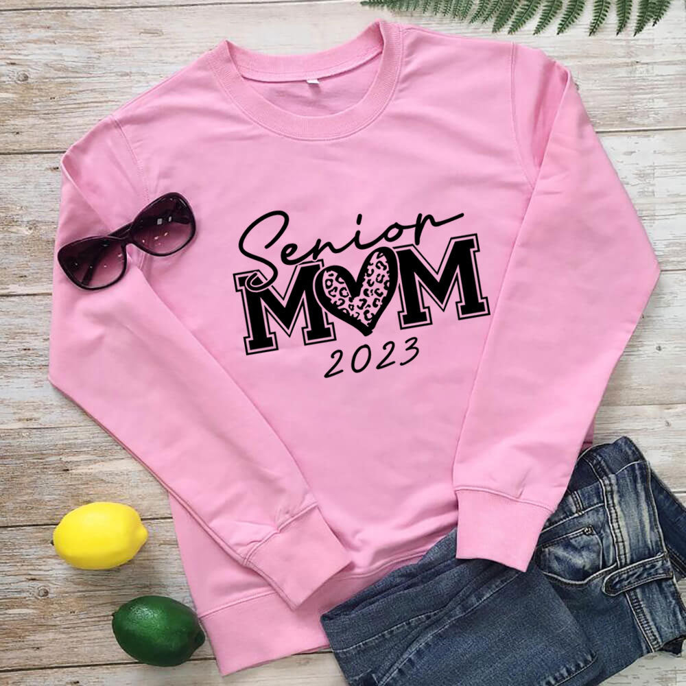 Senior Mom round neck hoodie