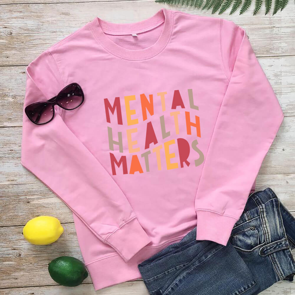 Letter printed long sleeved hoodie