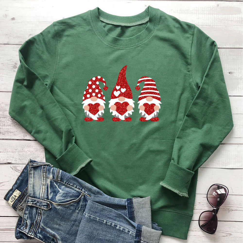 Printed round neck long sleeved sweatshirt