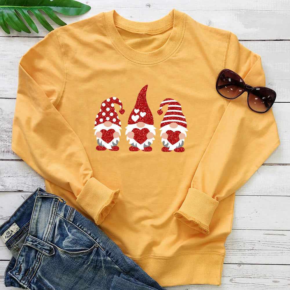 Printed round neck long sleeved sweatshirt