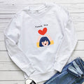 Love printed long sleeved hoodie