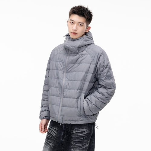 Casual Lightweight Hooded Down Jacket for Men and Women, Unisex Outerwear