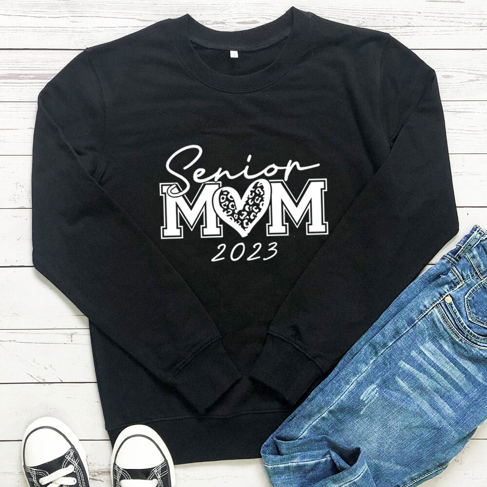 Senior Mom round neck hoodie