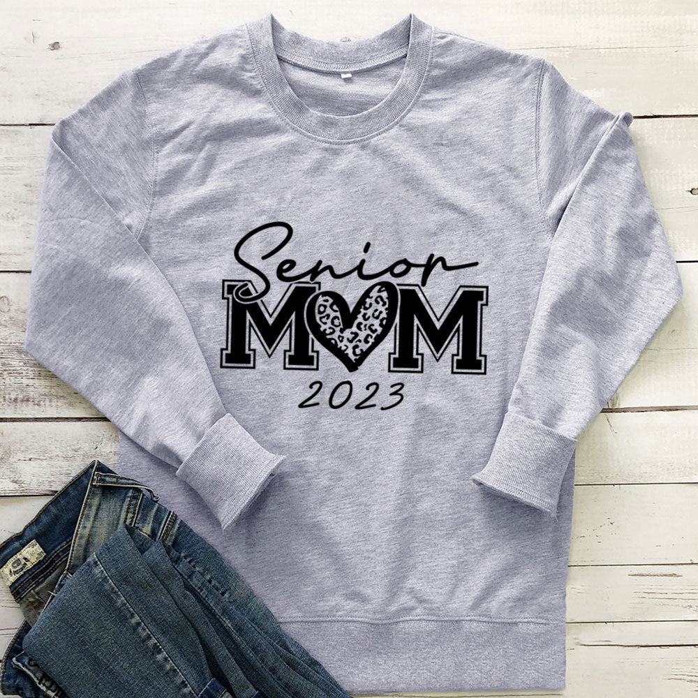 Senior Mom round neck hoodie