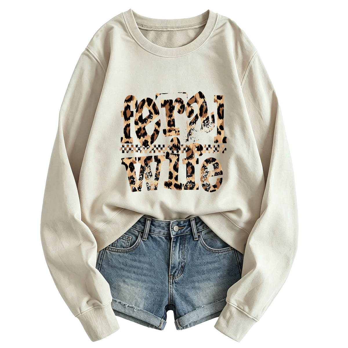 Feral Wife leopard print hoodie