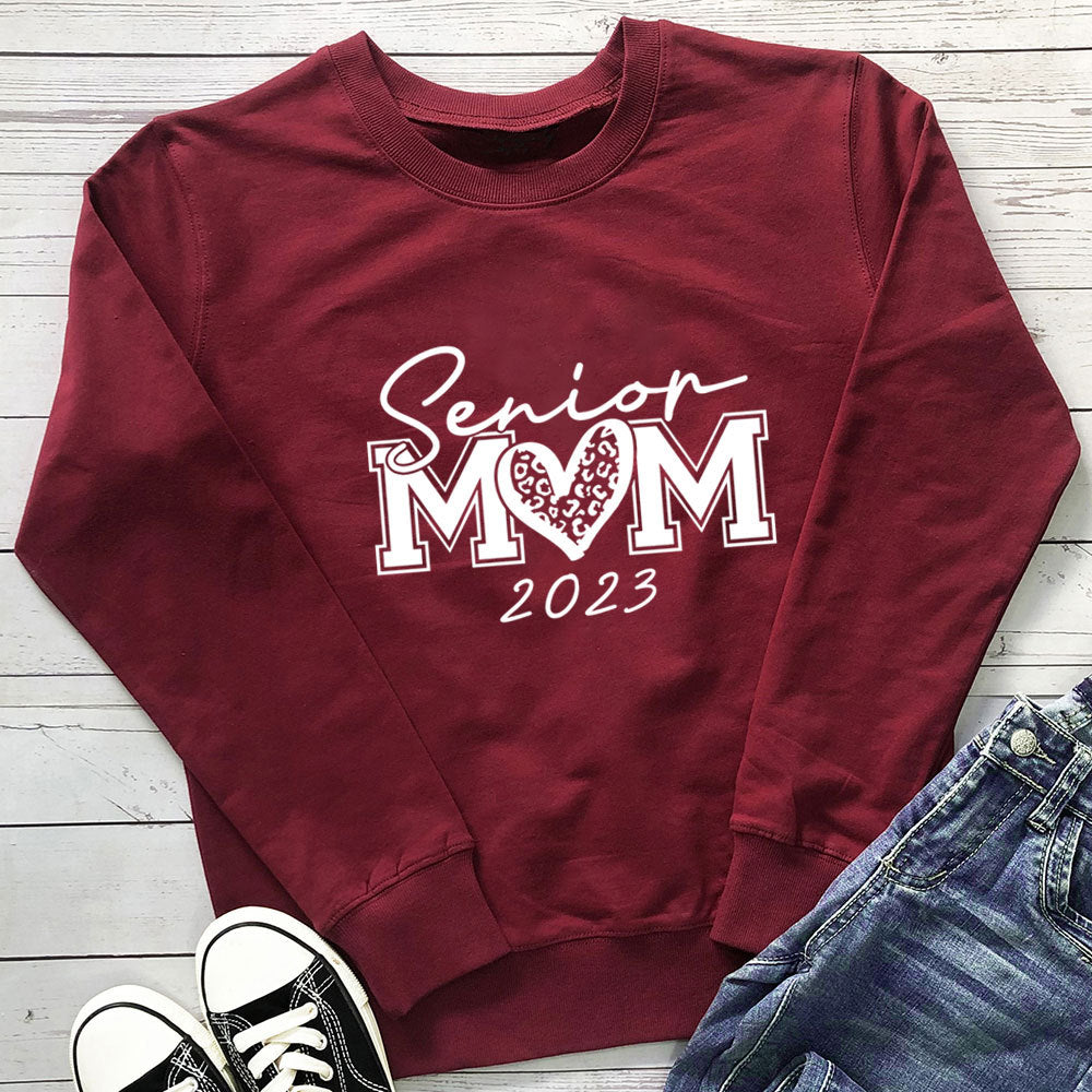 Senior Mom round neck hoodie