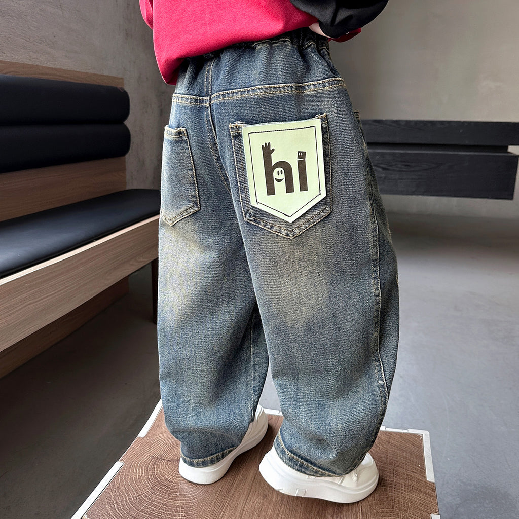 Trendy  Straight Leg Denim Pants