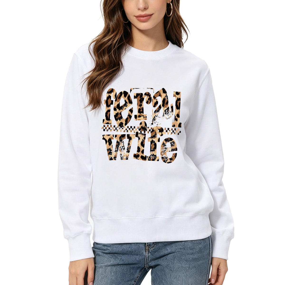 Feral Wife leopard print hoodie