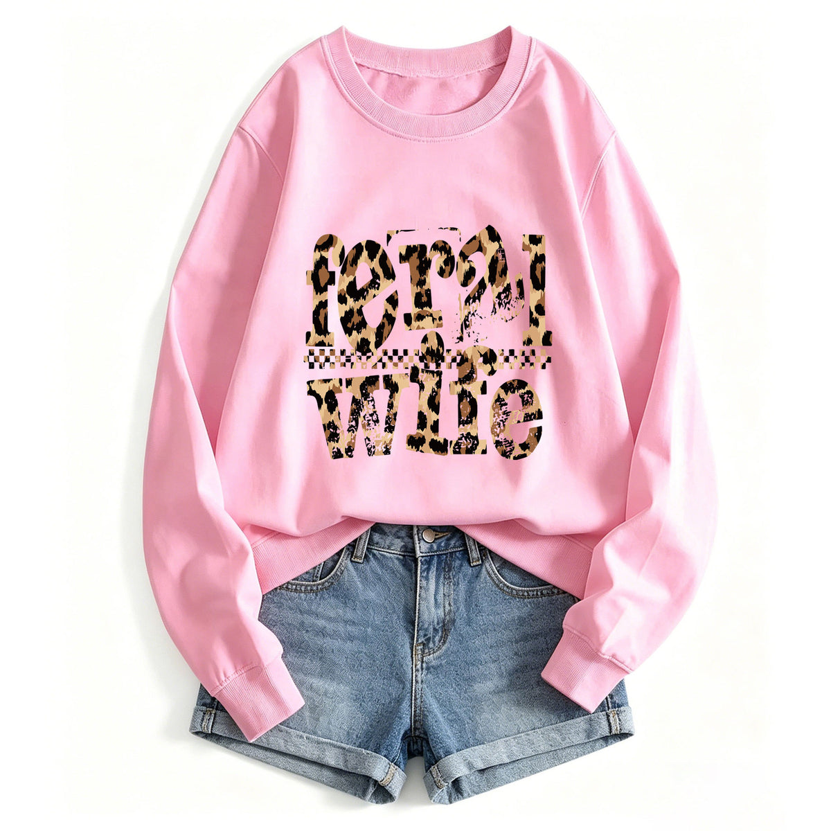 Feral Wife leopard print hoodie