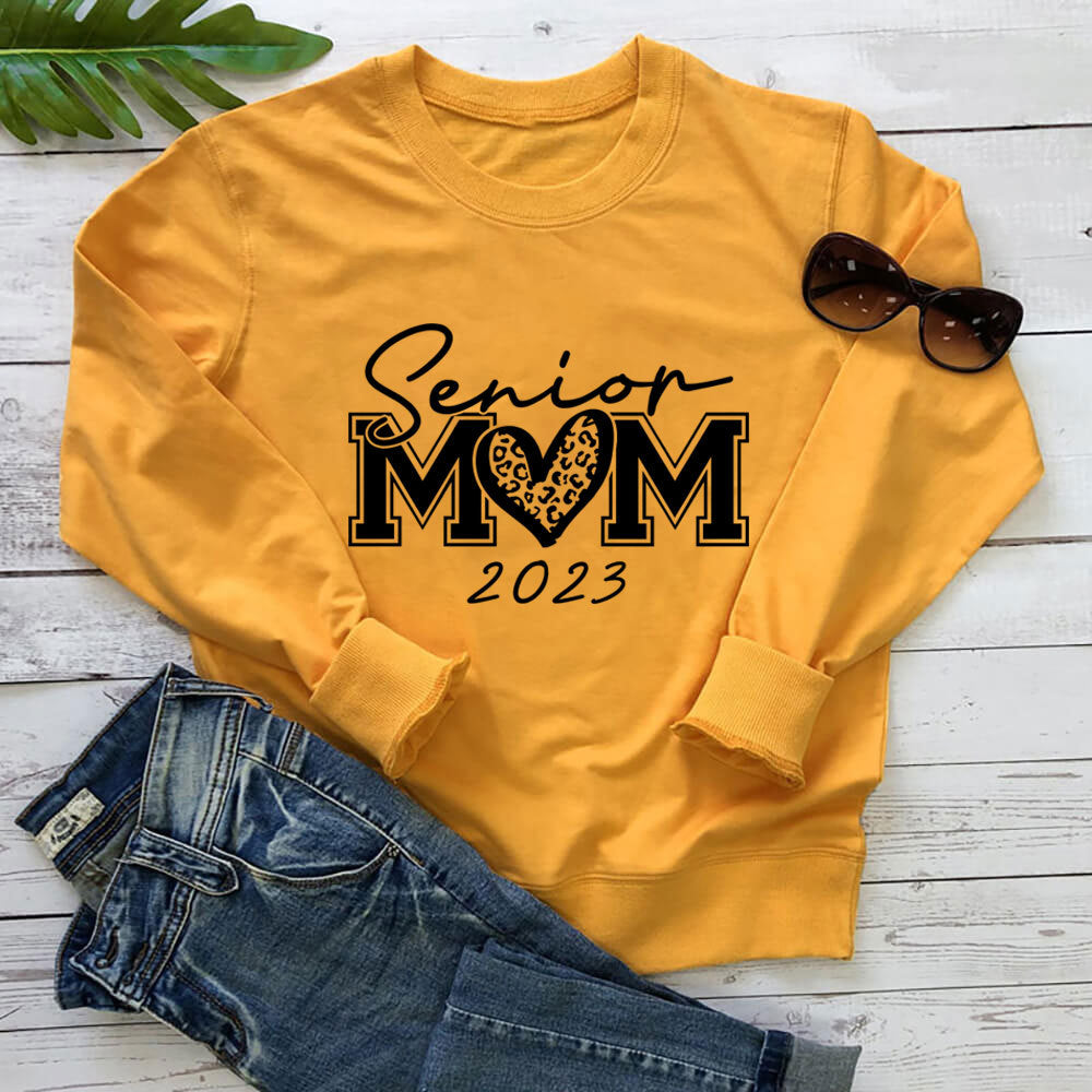 Senior Mom round neck hoodie